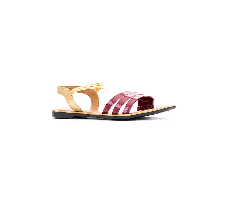 KHADIM Maroon Red Flat Slingback Sandal for Women (1741945)