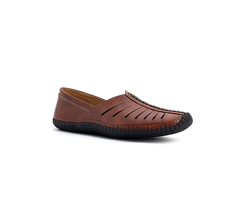 KHADIM Lazard Brown Nagra Jutti Ethnic Shoe for Men (5240643)