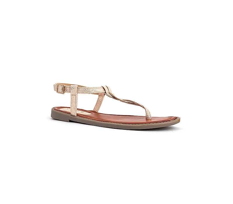 KHADIM Cleo Beige Flat Sandal for Women (6537408)