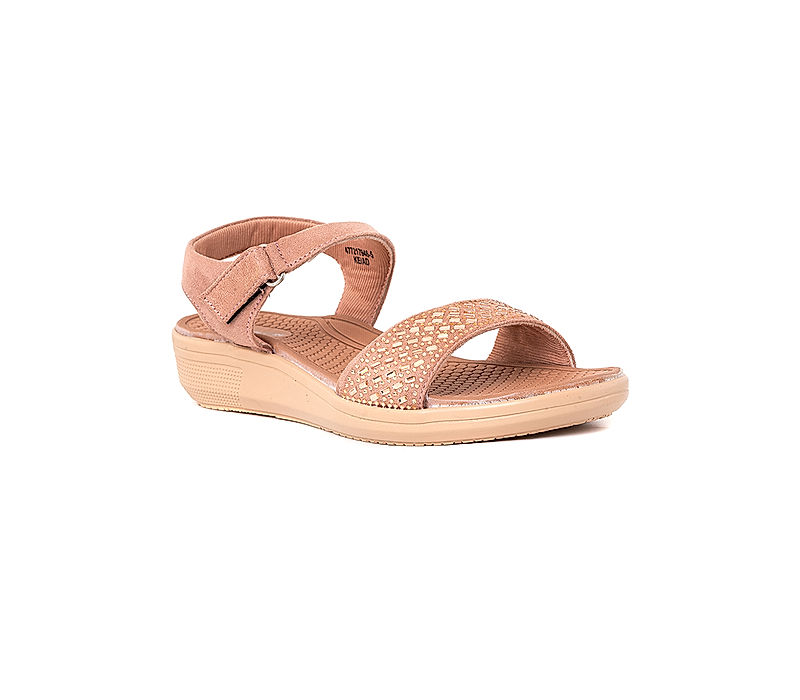 KHADIM Pink Platform Heel Sandal for Women (4772175)