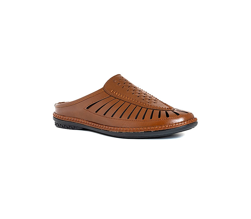 KHADIM Lazard Brown Kolhapuri Mule Slip On Sandal for Men (5241124)