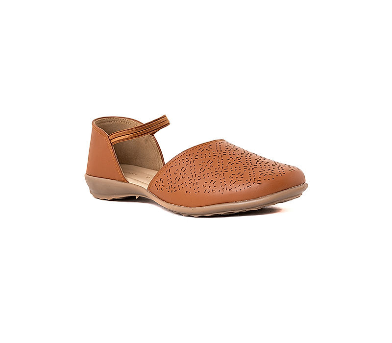 KHADIM Brown Flat D'orsay Sandal for Women (6537853)