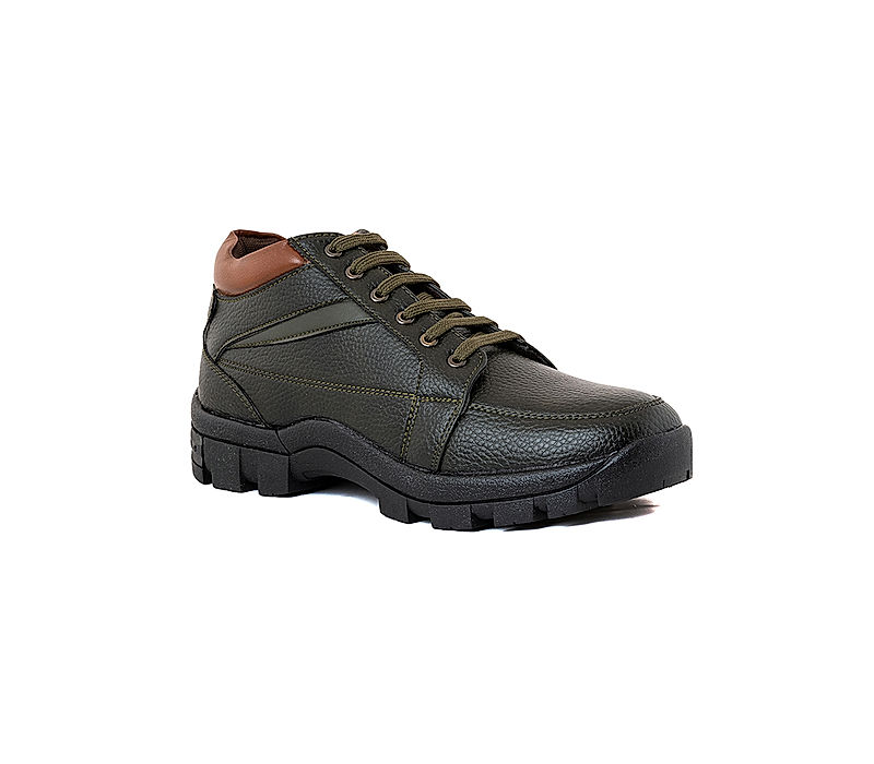 KHADIM Turk Green Hiking Boots for Men (7420337)