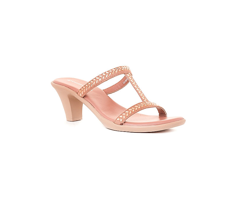 KHADIM Pink Cone Heel Slip On Sandal for Women (1518095)