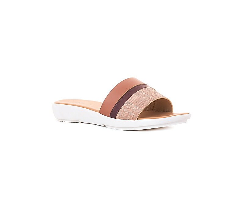 KHADIM Cleo Pink Flat Mule Slide Sandal for Women (5610925)