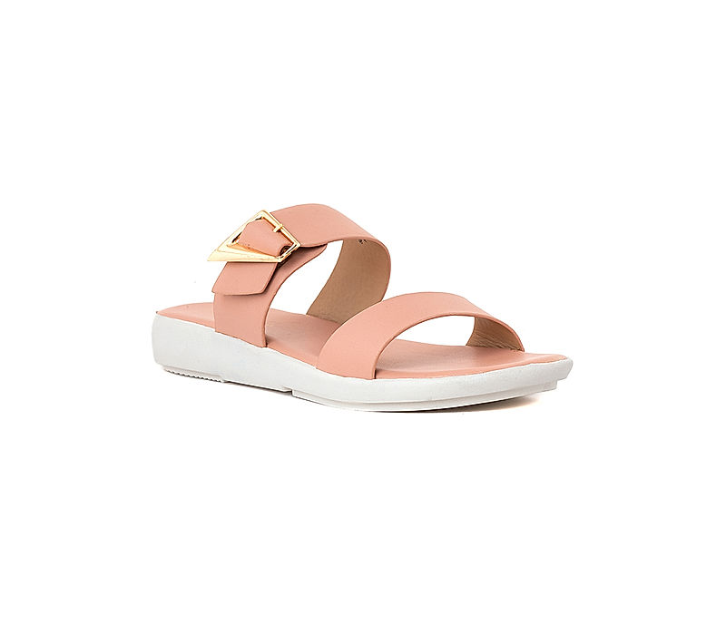 KHADIM Cleo Pink Flat Slip On Sandal for Women (5610955)