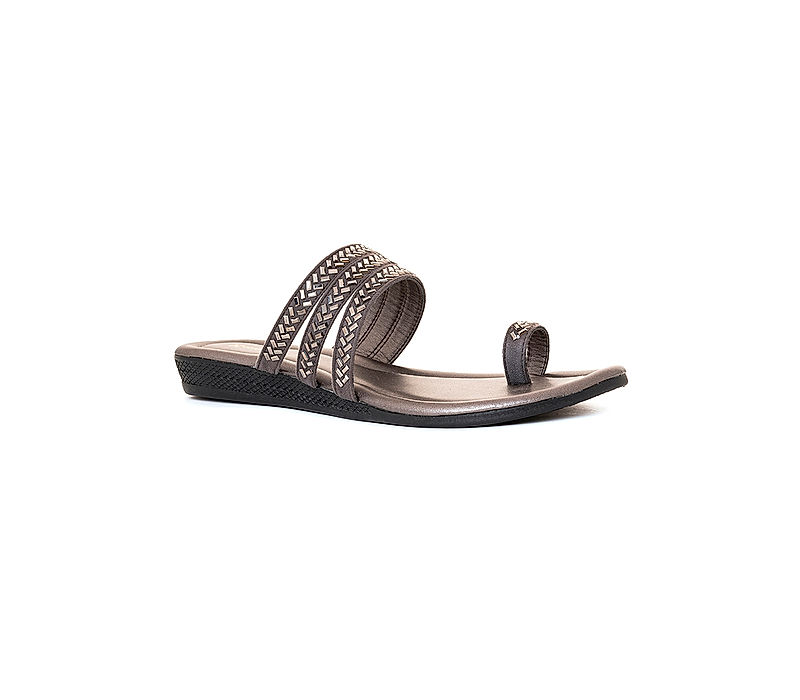 KHADIM Grey Flat Slip On Sandal for Women (5730272)