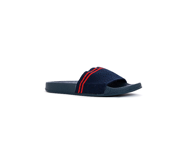KHADIM Waves Navy Blue Casual Mule Slide Slippers for Women (6960029)