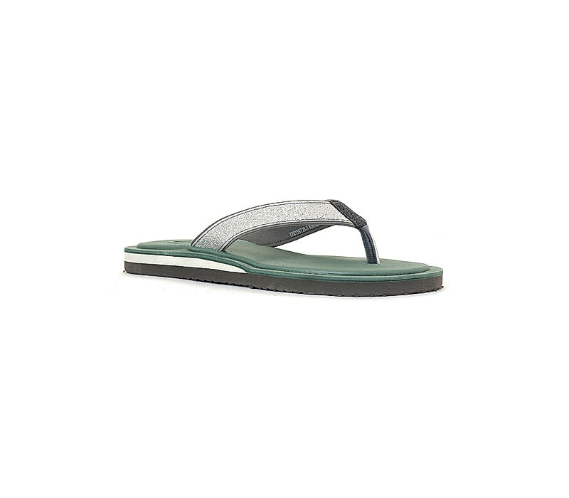 KHADIM Waves Green Casual Thong Slippers for Women (7281597)