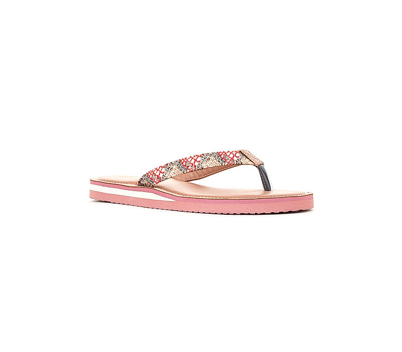 KHADIM Waves Pink Casual Thong Slippers for Women (7281605)