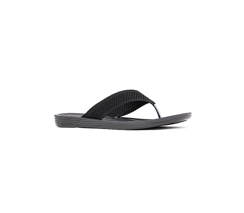 KHADIM Black Casual Flip Flops for Women (7770716)