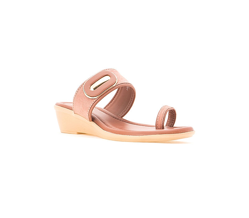 KHADIM Pink Wedge Heel Slip On Sandal for Women (5300315)