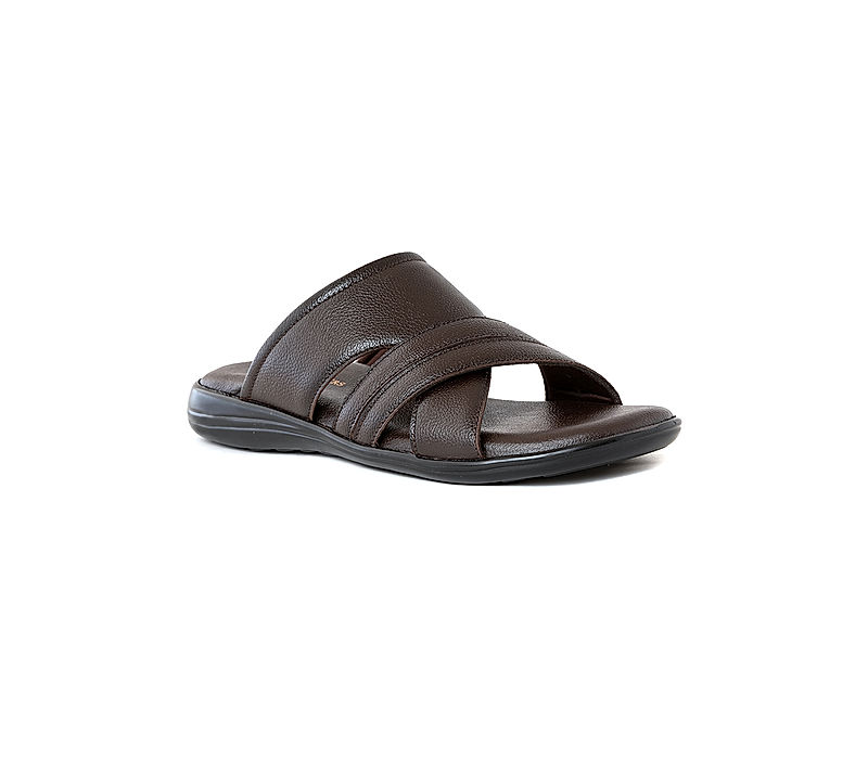 KHADIM British Walkers Brown Leather Mule Slip On Sandal for Men (5241154)