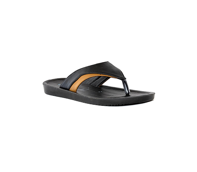 KHADIM Black Casual Flip Flops for Men (7775646)