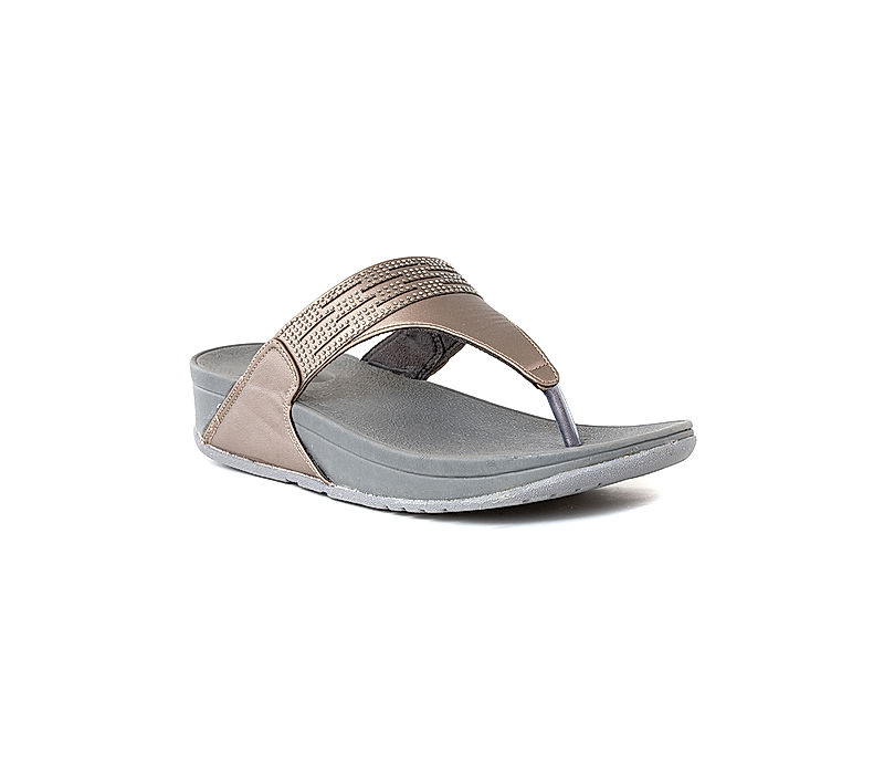 KHADIM Sharon Grey Platform Heel Slip On Sandal for Women (9466732)