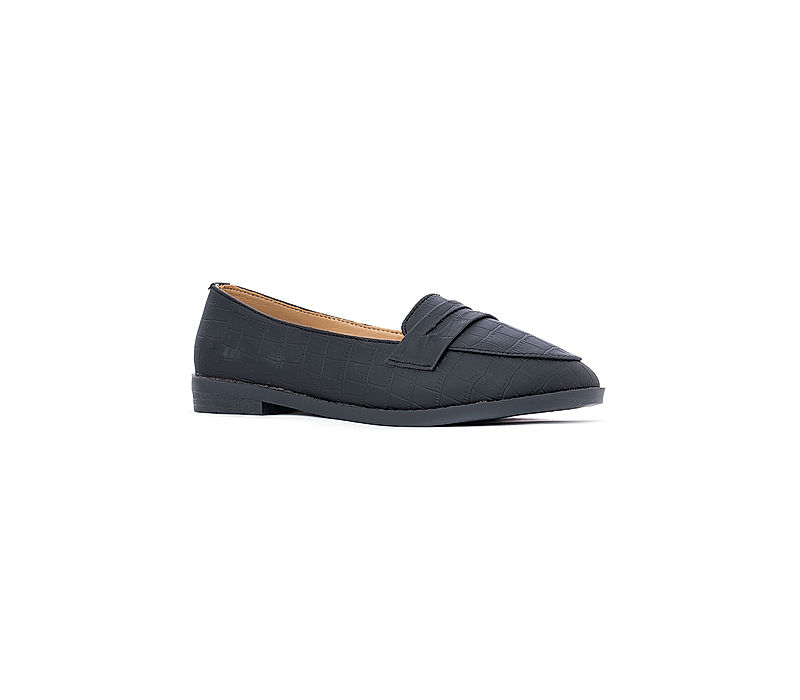 KHADIM Sharon Black Penny Loafers Casual Shoe for Women (2708716)