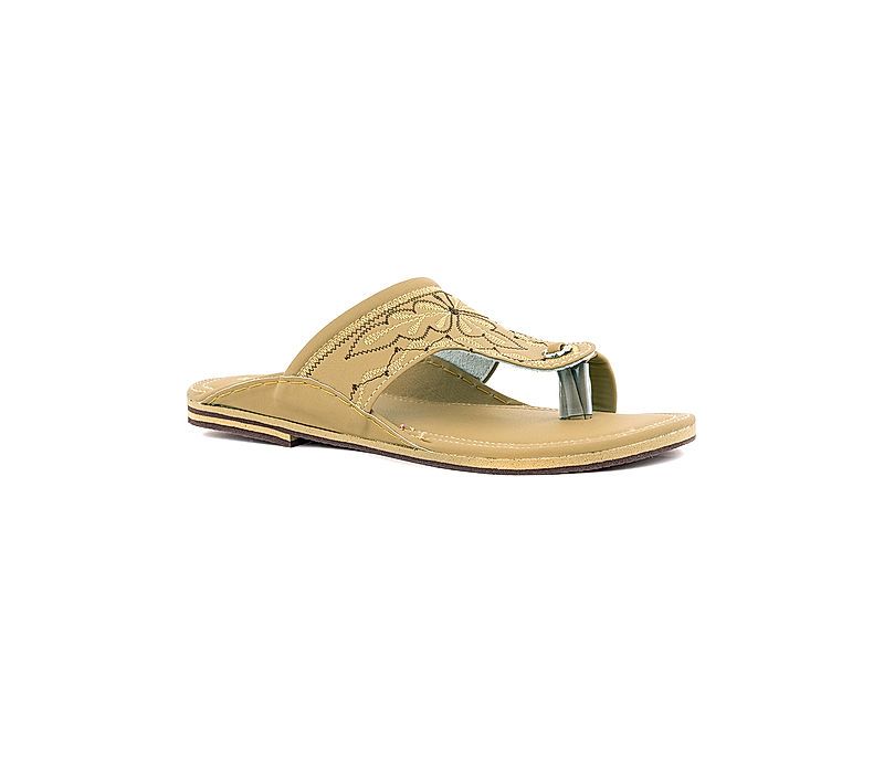 KHADIM Beige Kolhapuri Slip On Ethnic Sandal for Men (1701578)