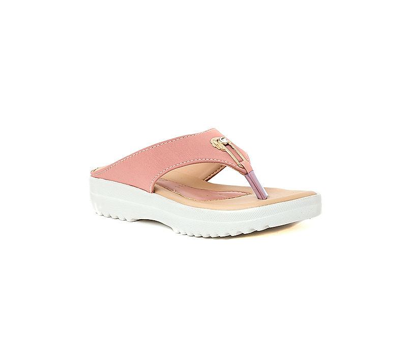 KHADIM Adrianna Pink Flat Slip On Sandal for Girls - 4.5-12 yrs (6537870)