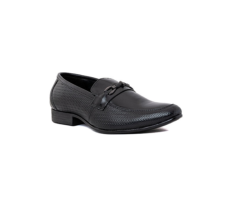 KHADIM Lazard Black Leather Horsebit Loafers Casual Shoe for Men (3361776)