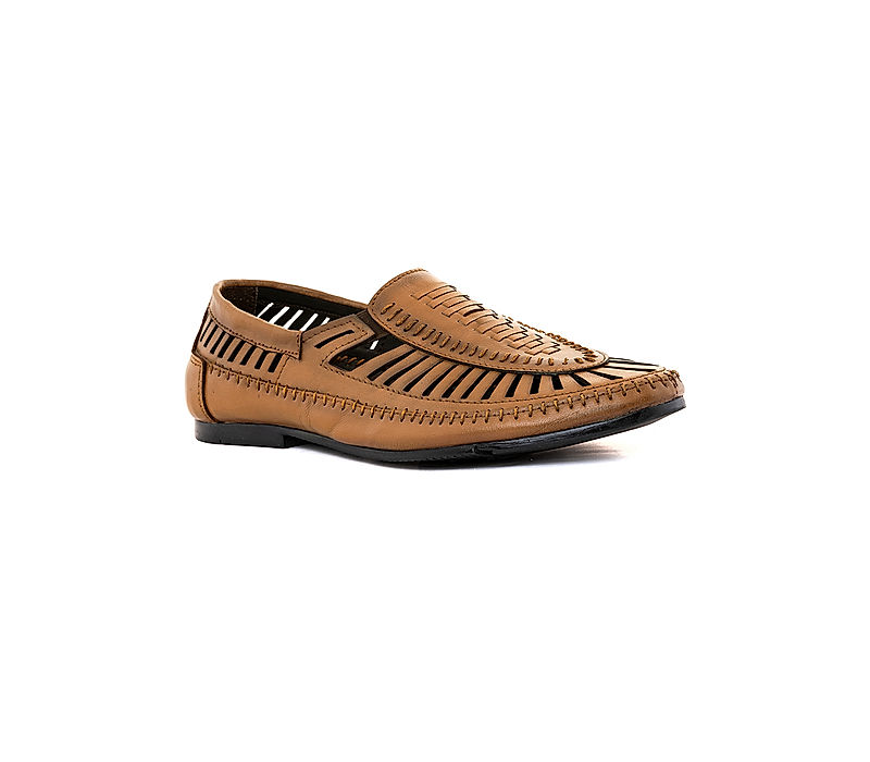 KHADIM Lazard Brown Leather Kolhapuri Slip On Ethnic Shoe for Men (4930193)