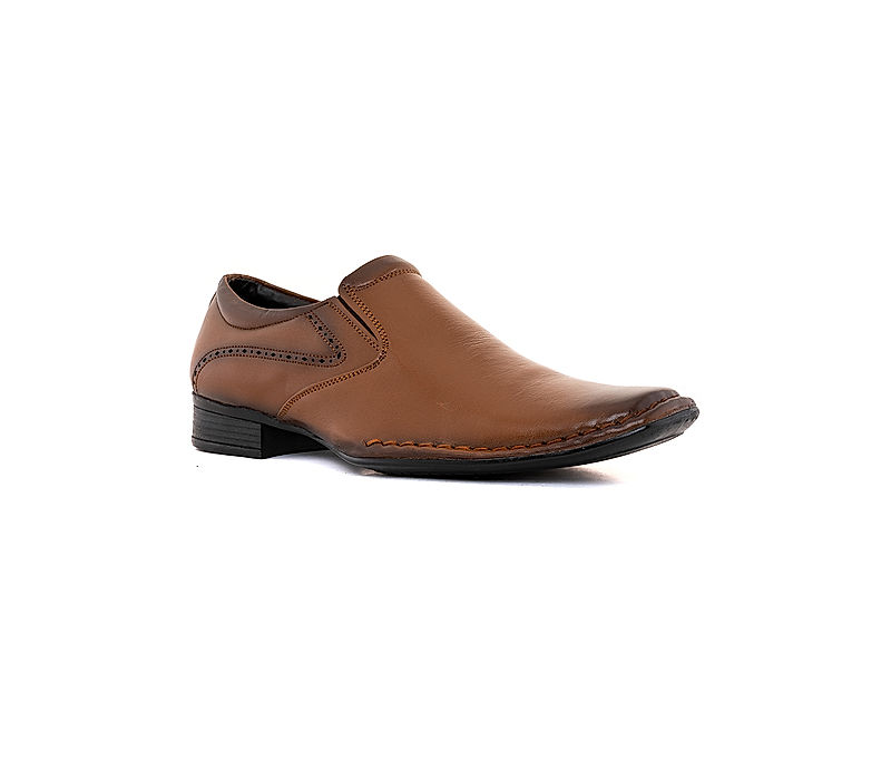 KHADIM Lazard Brown Leather Formal Slip On Shoe for Men (4930203)