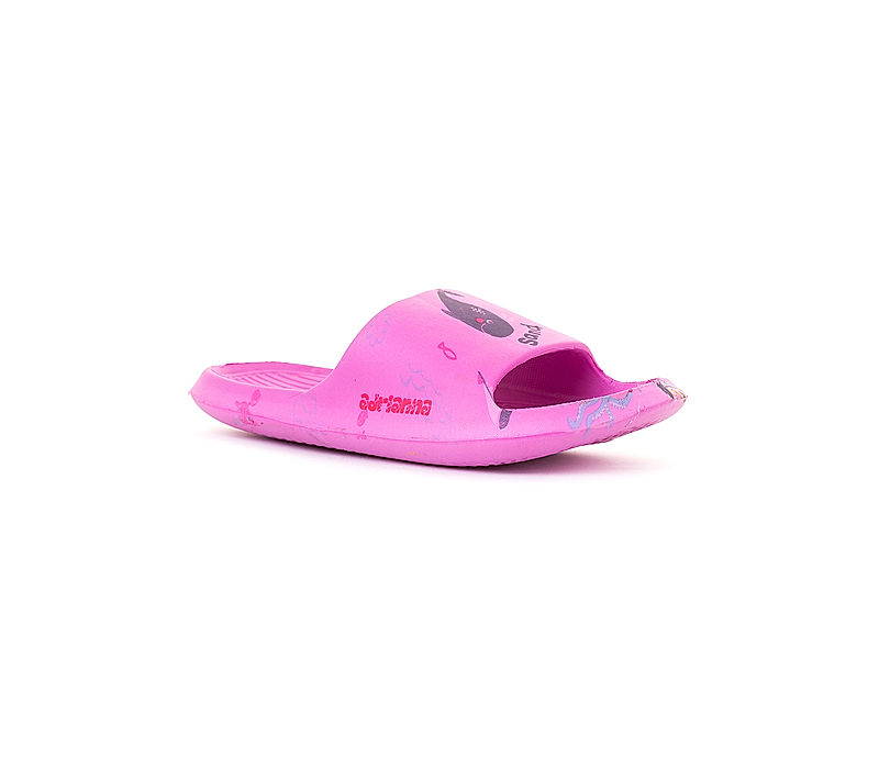 KHADIM Adrianna Pink Washable Mule Slide Slippers for Girls - 5-10 yrs (6790015)