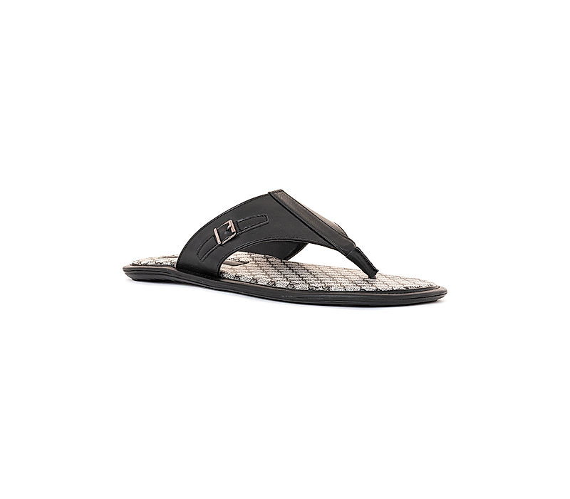 KHADIM Black Casual Flip Flops for Men (6410186)