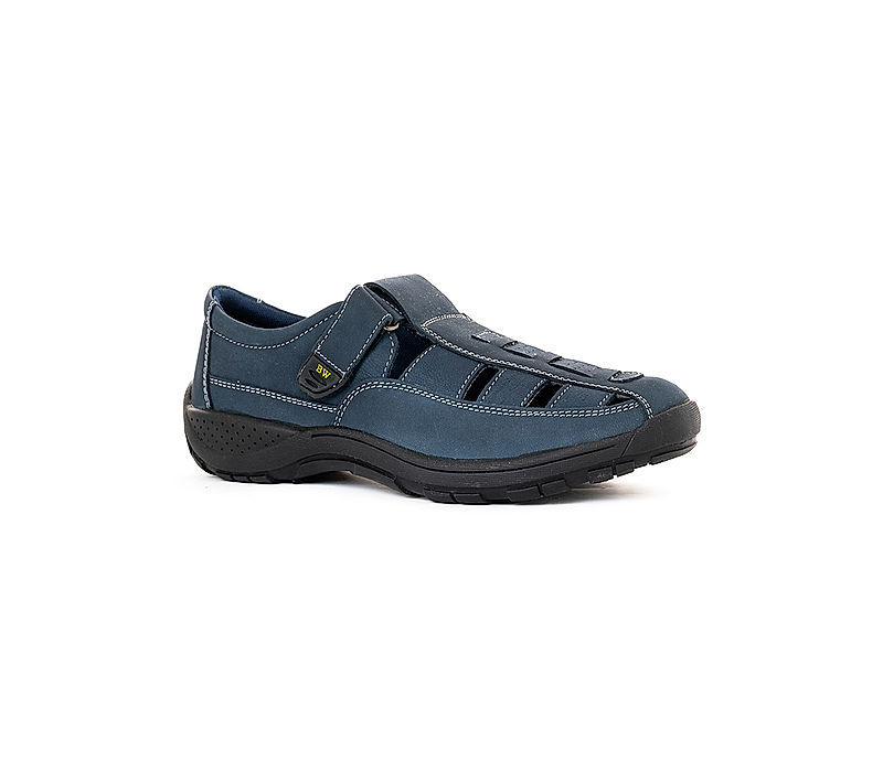 KHADIM British Walkers Blue Leather Sandal Shoe for Men (9480259)