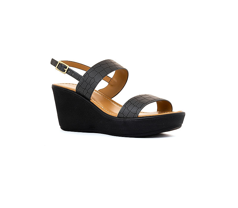 KHADIM Sharon Grey High Heel Wedge Sandal for Women (6550252)