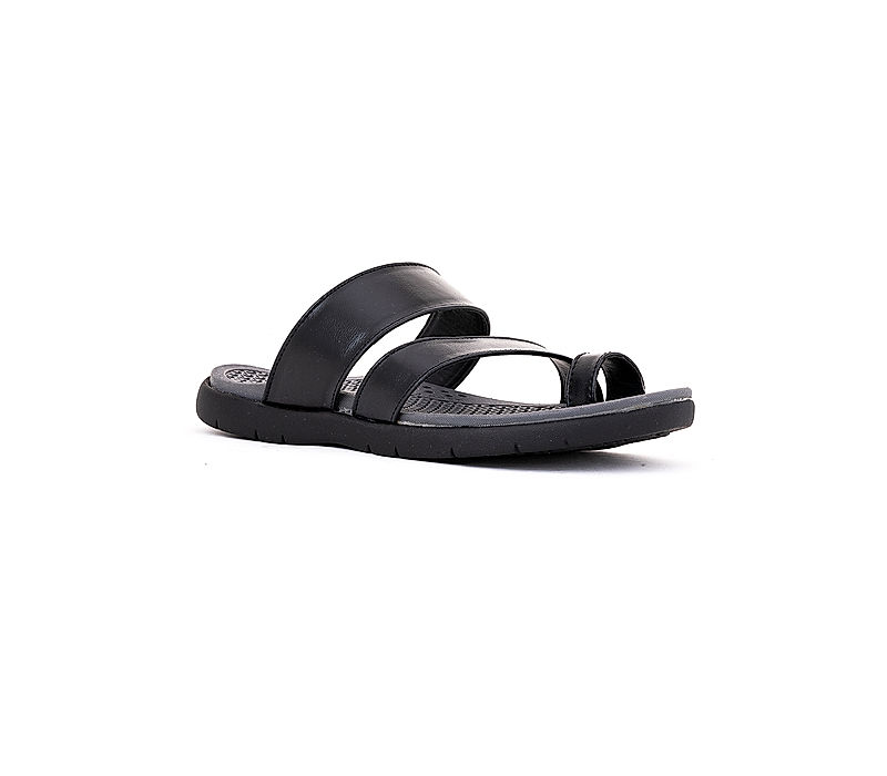 KHADIM Black Casual Slip On Sandal for Men (6490046)