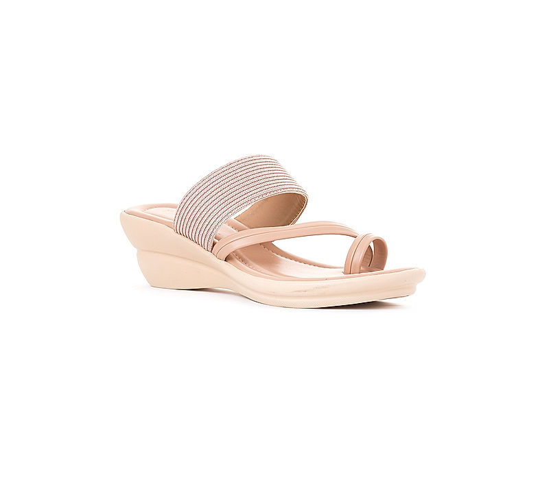 KHADIM Pink Wedge Heel Slip On Sandal for Women (3453275)