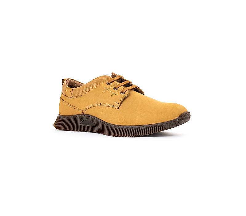 KHADIM Turk Buff Yellow Leather Derby Shoe for Men (7110028)