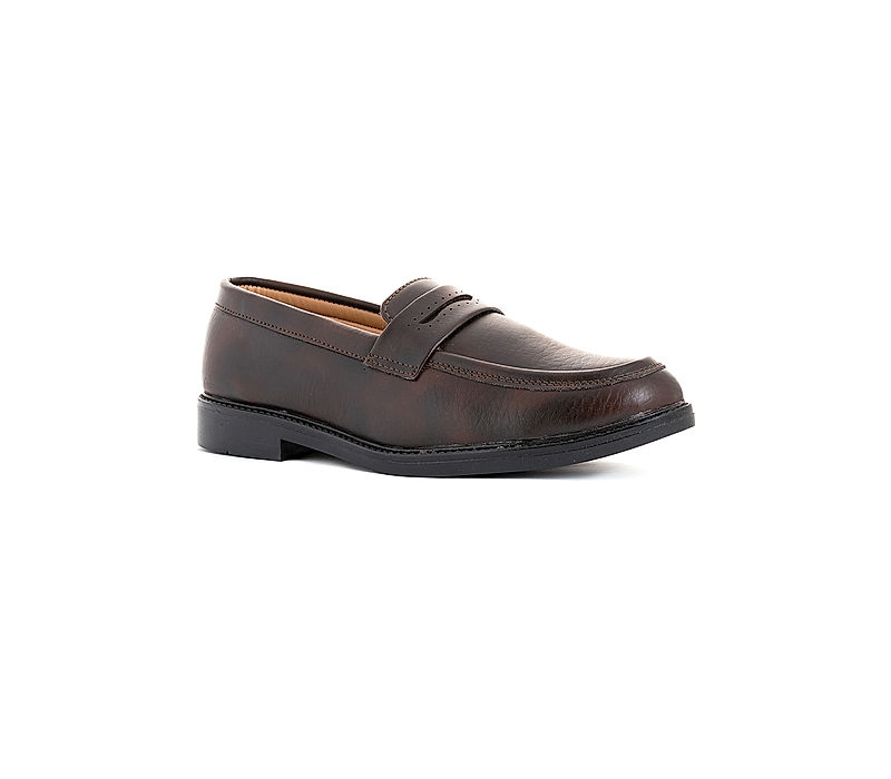 KHADIM Brown Penny Loafers Casual Shoe for Men (7140114)