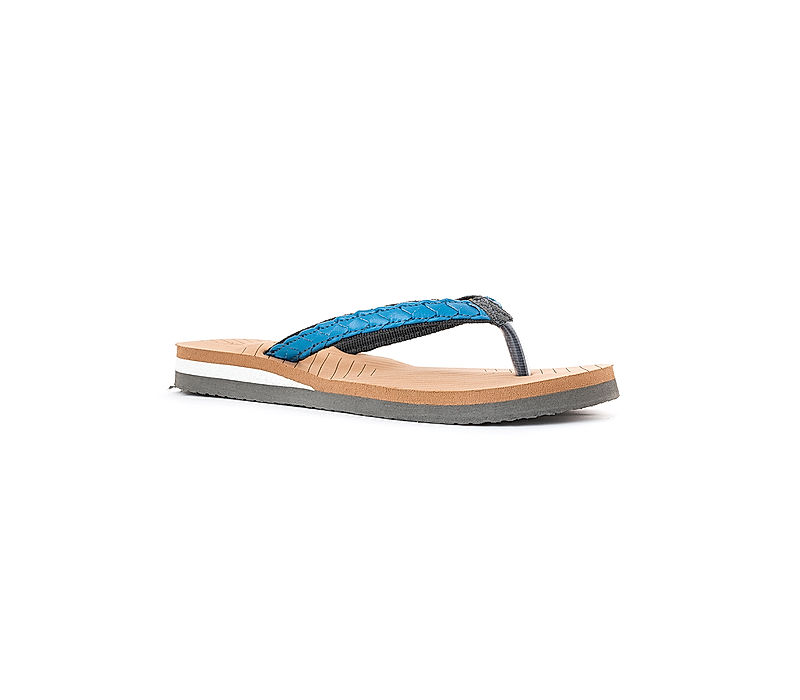 KHADIM Waves Blue Casual Thong Slippers for Women (7281619)