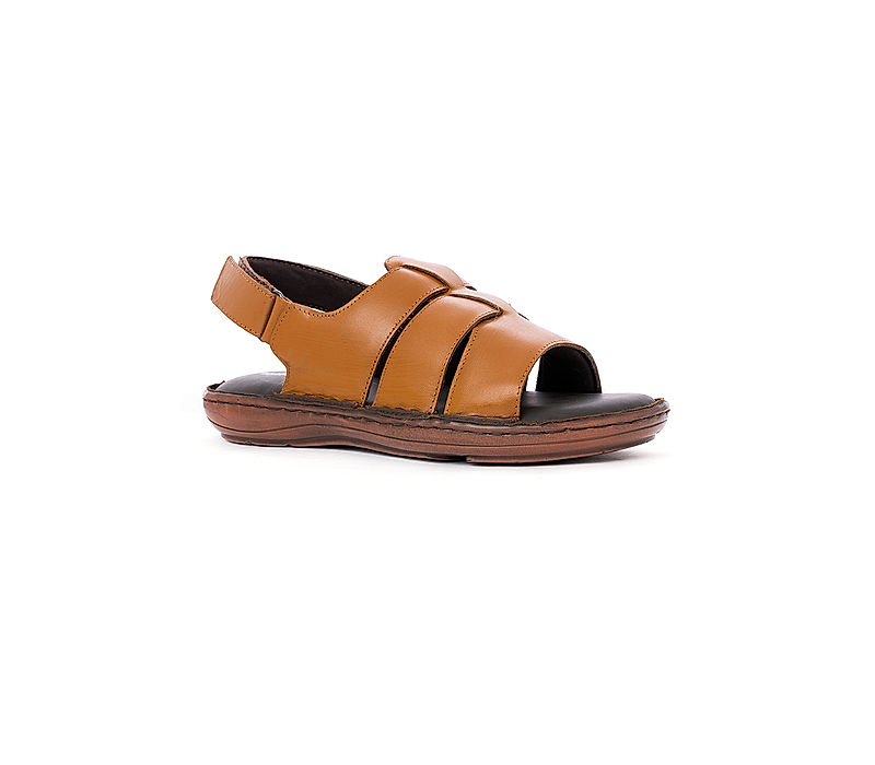KHADIM British Walkers Brown Leather Casual Sandal for Men (6550103)
