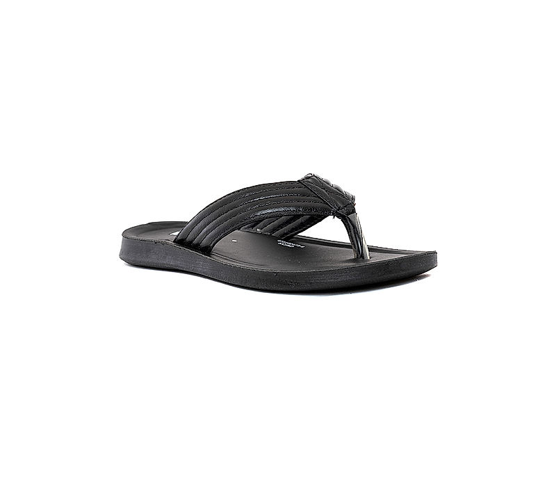 KHADIM Black Casual Flip Flops for Men (4731606)