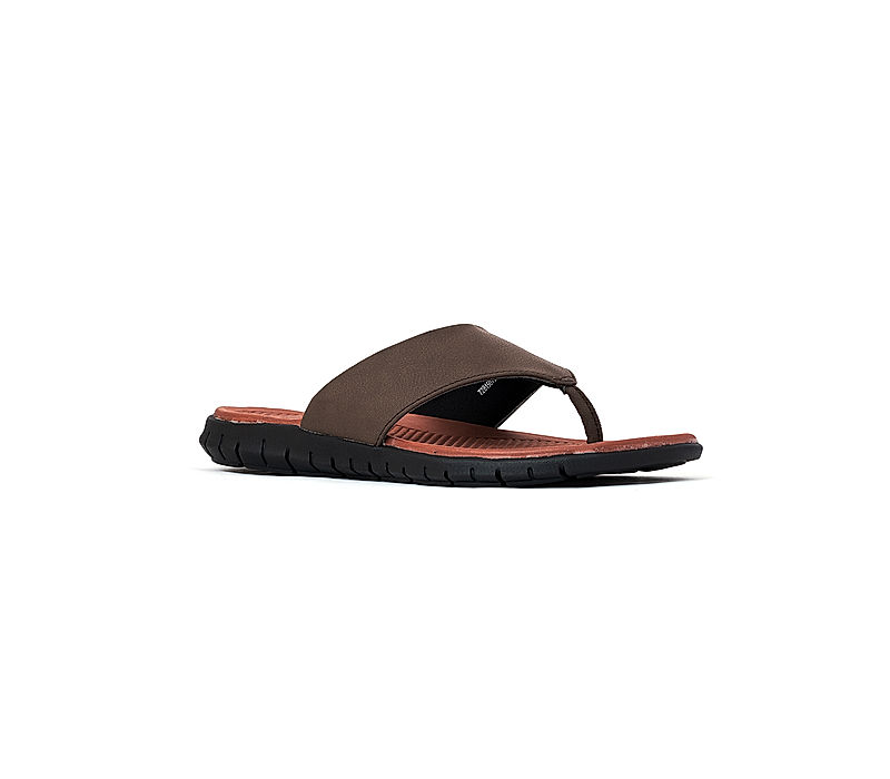 KHADIM Softouch Brown Casual Flip Flops for Men (7281504)