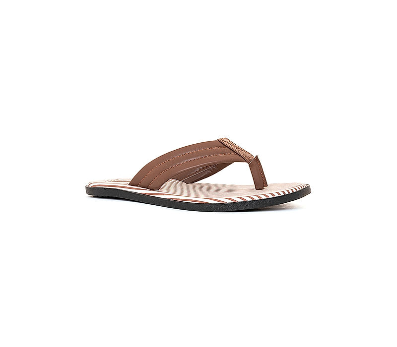 KHADIM Brown Casual Flip Flops for Men (7281694)