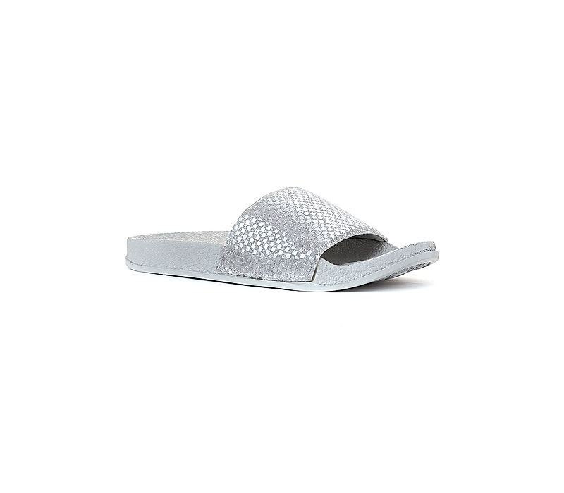 KHADIM Waves Grey Casual Mule Slide Slippers for Women (6960052)