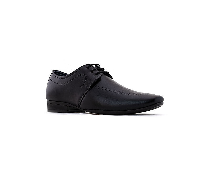 KHADIM Lazard Black Leather Formal Derby Shoe for Men (5180156)