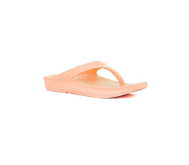 KHADIM Waves Peach Washable Thong Slippers for Women (7450055)