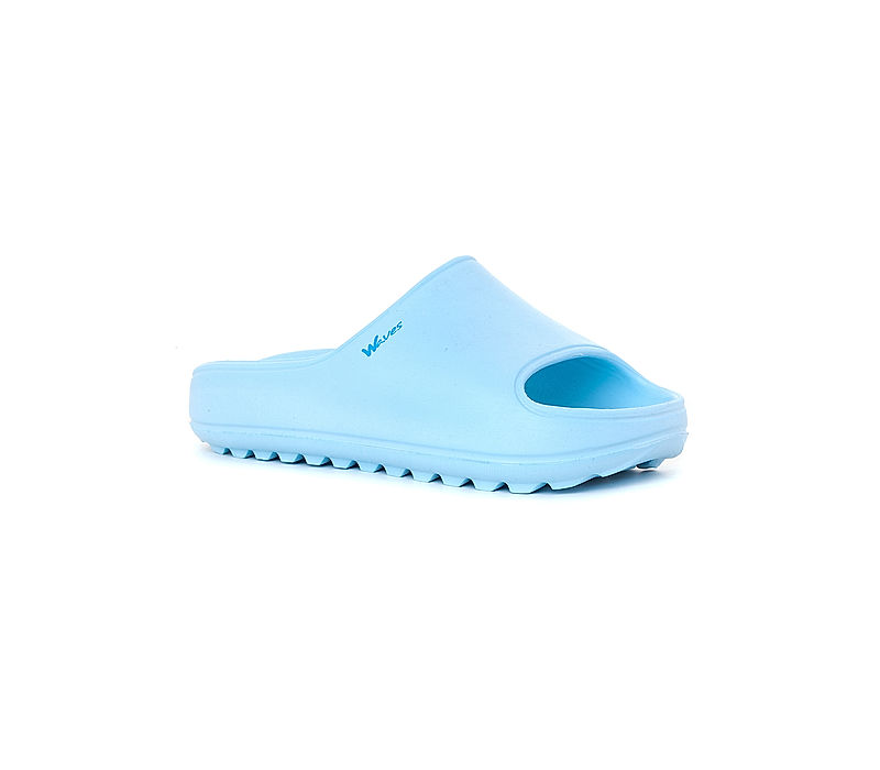 KHADIM Waves Blue Washable Mule Slide Slippers for Women (7450069)