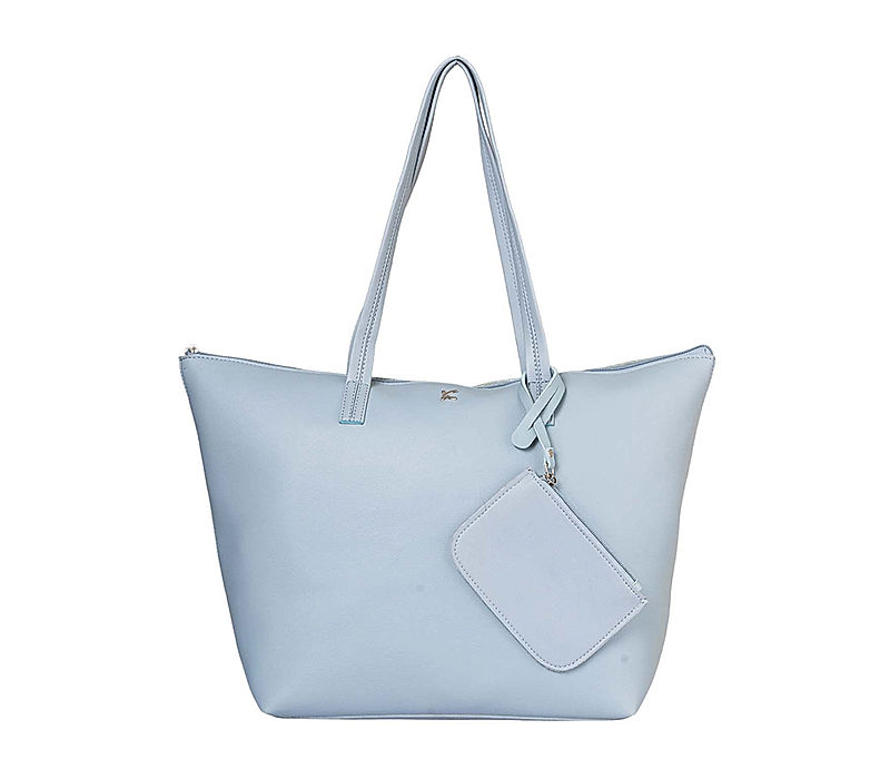Khadim Blue Tote Handbag with Non-Detachable Coin Purse for Women (4514969)