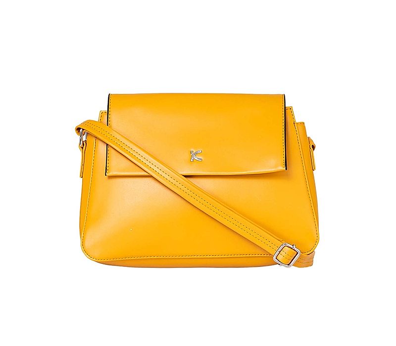 Khadim Yellow Crossbody Bag for Women (5211328)