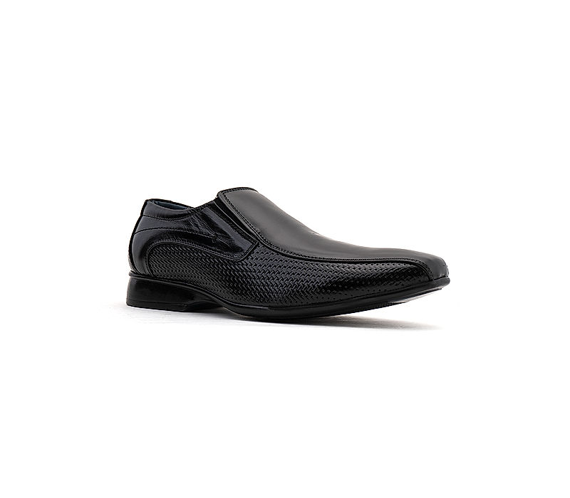 KHADIM Lazard Black Leather Formal Slip On Shoe for Men (2592996)