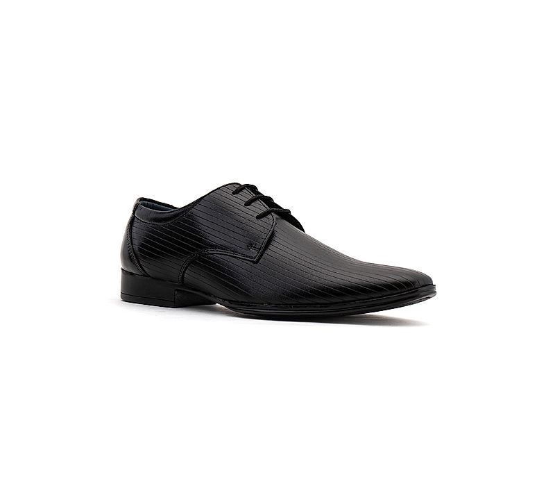 KHADIM Lazard Black Leather Formal Derby Shoe for Men (2593006)