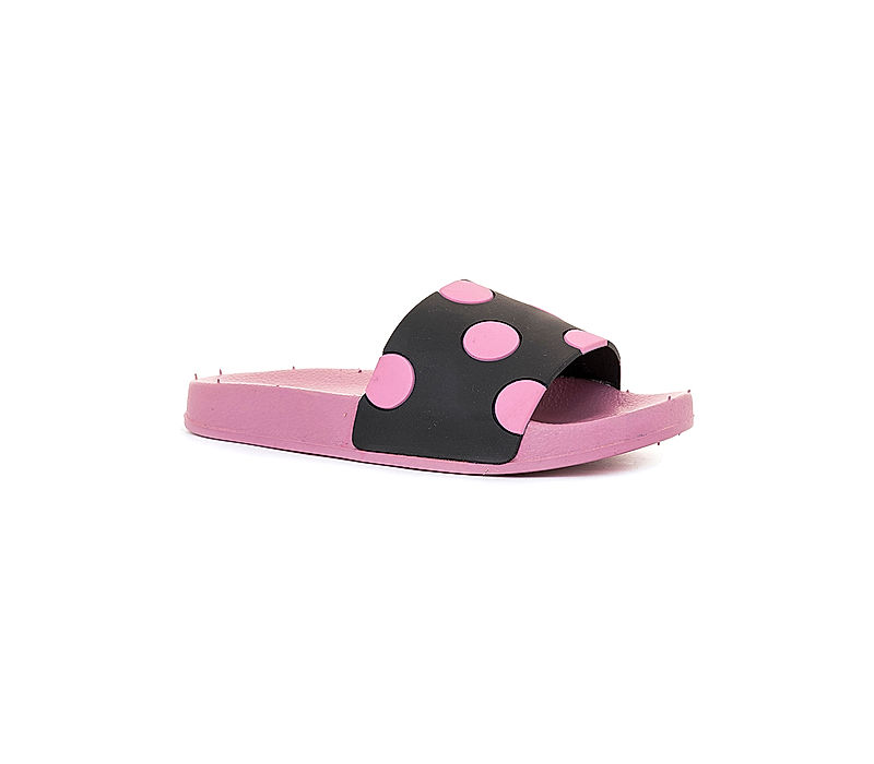 KHADIM Adrianna Pink Washable Mule Slide Slippers for Girls - 5-7.5 yrs (4132055)