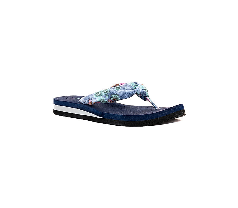 KHADIM Waves Blue Casual Flip Flops for Women (4132119)