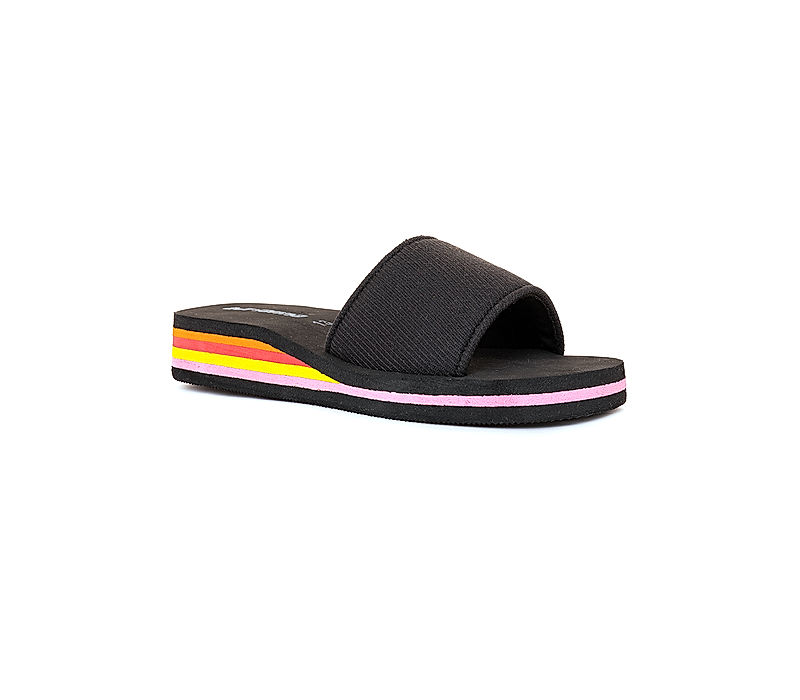 KHADIM Adrianna Black Casual Mule Slide Slippers for Girls - 4.5-12 yrs (4721916)