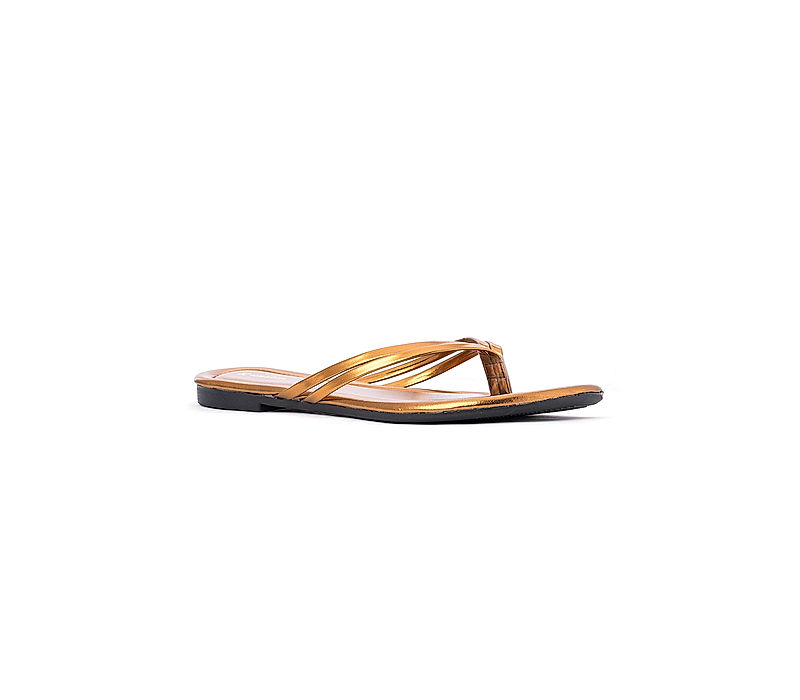 KHADIM Copper Brown Flat Thong Slipper Sandal for Women (4772154)